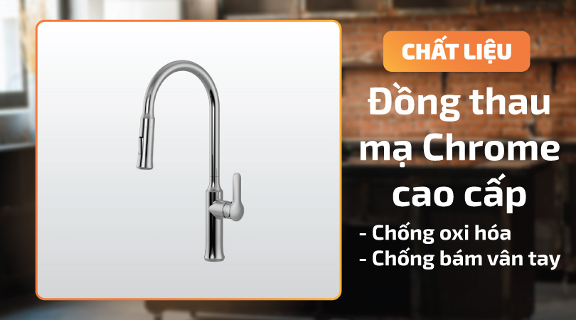 K94C làm từ đồng thau mạ Chrome cao cấp